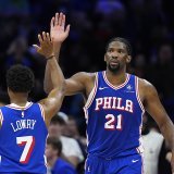 Joel Embiid (21) a brillé pour son retour après 2 mois d'absence KEYSTONE/AP/Matt Slocum